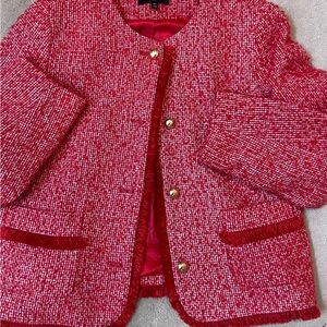 Talbots Red Tweed Blazer